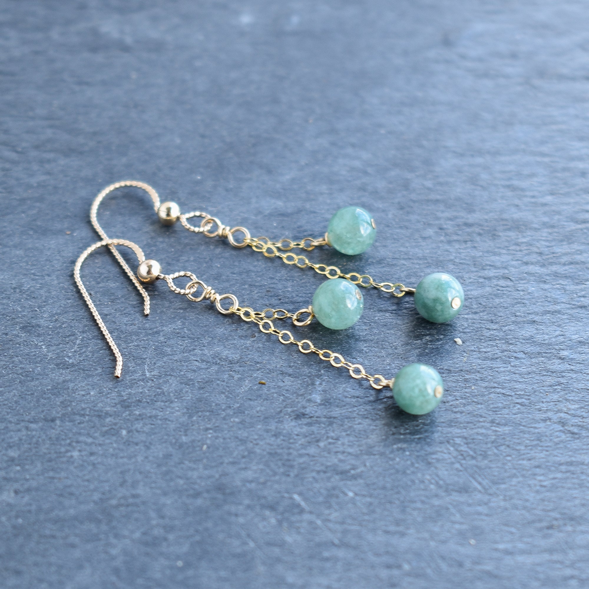 Double Dangle Jade Earrings - goterror